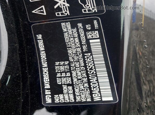 WBA63DA01SCS60624 2025 BMW 7 SERIES Black 