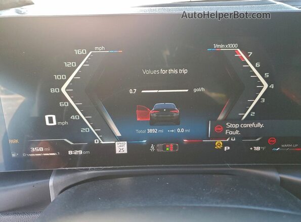 WBA63FB01SFV02725 2025 BMW M4 Black Instrument cluster view