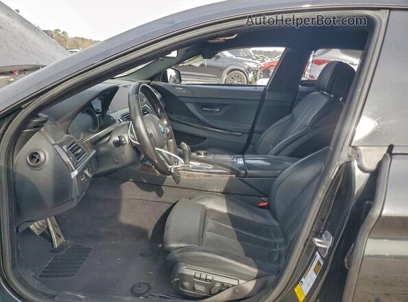 WBA6D0C3XHG639880 2017 BMW 6 SERIES Black წინა სალონის ხედი