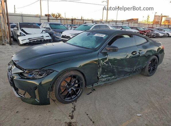 WBA73AP02NCH95124 2022 BMW 4 SERIES Зеленый Задняя левая четверть
