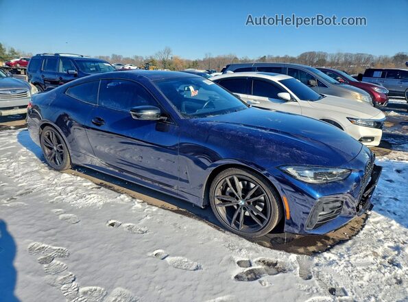WBA73AP09NCJ68109 2022 BMW 4 SERIES Синий Передняя правая четверть