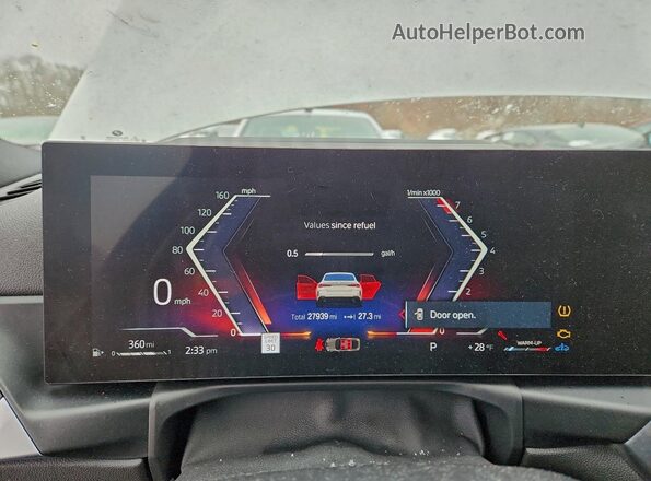 WBA73AV00RFP88693 2024 BMW 4 SERIES White Instrument cluster view