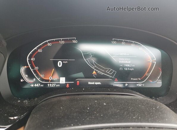WBA73BJ02PCN56316 2023 BMW 5 SERIES Gray Вид щитка приладів