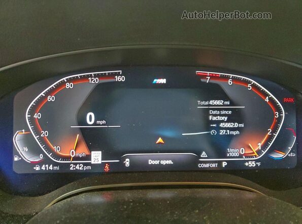 WBA73BJ06PCL24513 2023 BMW 5 SERIES Black Instrument cluster view