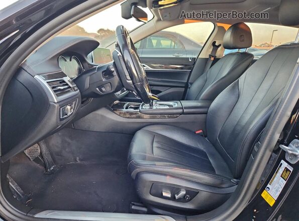 WBA7E2C57HG740342 2017 BMW 7 SERIES Black Вид салону спереду