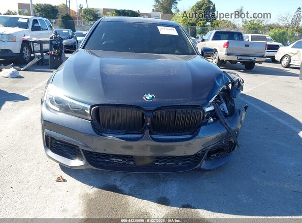WBA7E2C5XHG739749 2017 BMW 7 SERIES Black Вид задньої частини салону