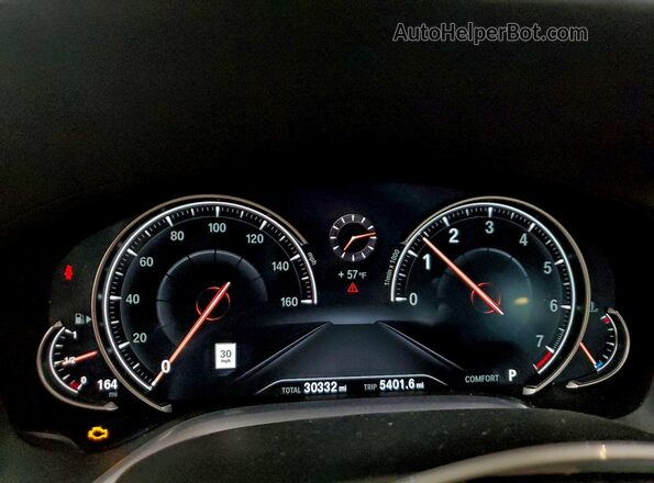 WBA7F2C55JG423923 2018 BMW 7 SERIES Black Вид щитка приладів