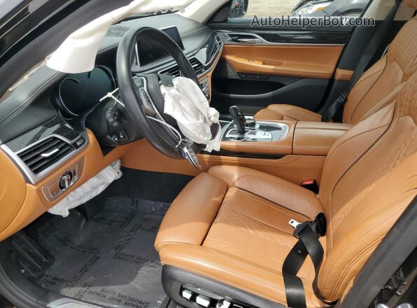 WBA7F2C59KB240751 2019 BMW 7 SERIES Black წინა სალონის ხედი