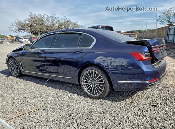 WBA7T2C04MCG08492 2021 BMW 7 SERIES Blue Задня ліва чверть