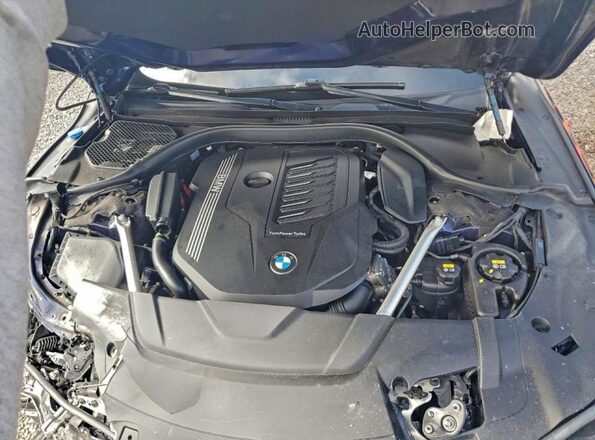 WBA7T2C04MCG08492 2021 BMW 7 SERIES Blue Вид задньої частини салону