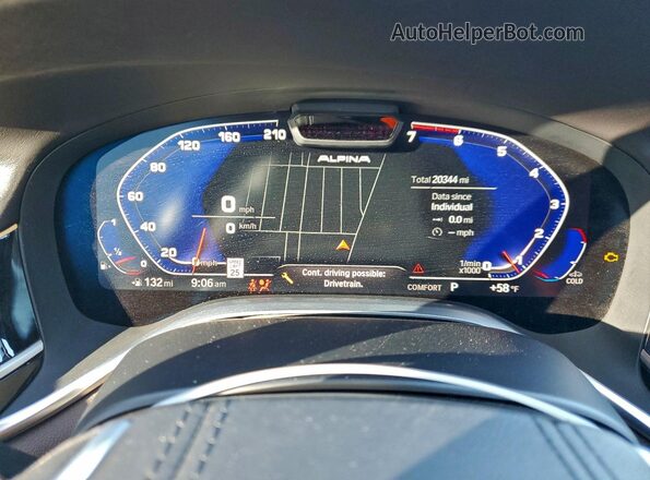WBA7U2C1XMCF75598 2021 BMW ALPINA Черный Вид щитка приборов