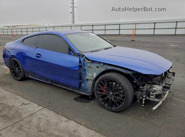 WBA83AP02PCM02193 2023 BMW M4 Blue Delantero derecho