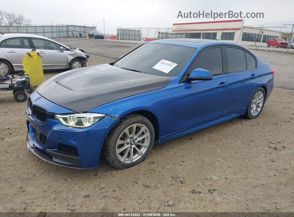 WBA8B3C56GK383430 2016 BMW 3 SERIES Blue წინა მარცხენა ხედი სამი მეოთხედიდან