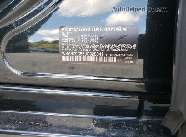 WBA8Z9C56JG828841 2018 BMW 3 SERIES Black Вид підкапотного простору