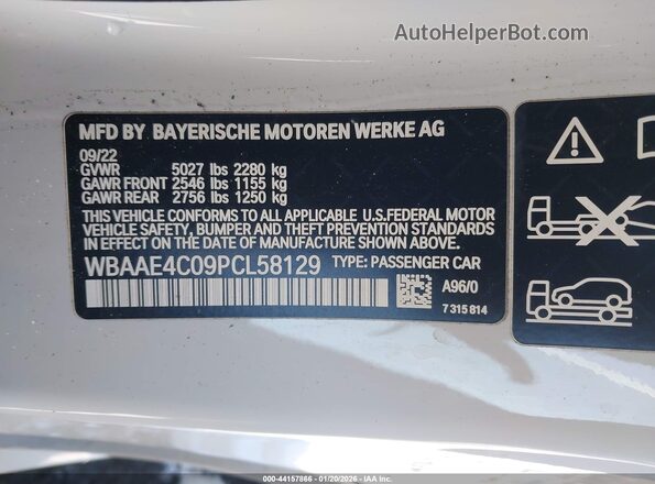 WBAAE4C09PCL58129 2023 BMW 8 SERIES White Շարժիչի բաժամունքի տեսք