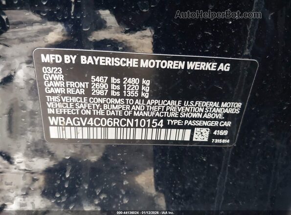 WBAGV4C06RCN10154 2024 BMW 8 SERIES Black 