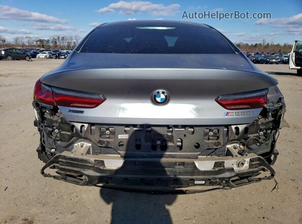 WBAGV8C03MCF72095 2021 BMW M8 Gray Rear view