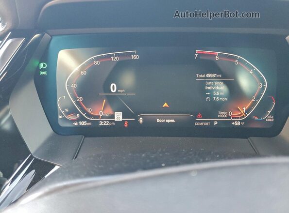 WBAHF3C0XMWX18783 2021 BMW Z4 White Vista del cuadro de instrumentos