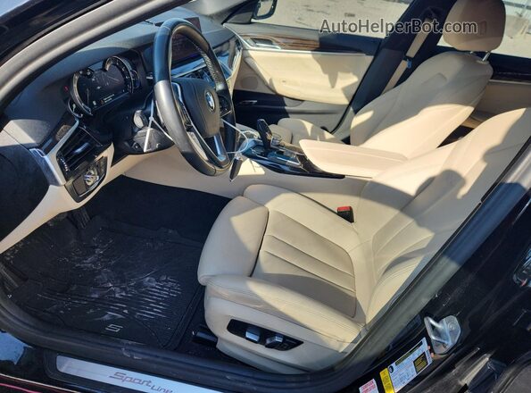 WBAJA5C56KBX86977 2019 BMW 5 SERIES Black წინა სალონის ხედი