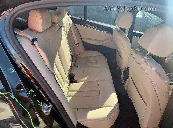WBAJA5C56KBX86977 2019 BMW 5 SERIES Black უკანა სავარძლების ხედი
