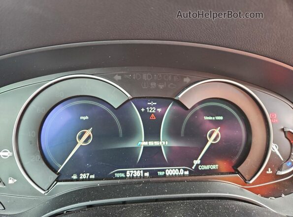 WBAJB9C50KB289010 2019 BMW M5 Black ხელსაწყოთა პანელის ხედი