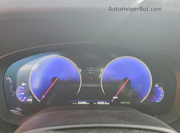 WBAJB9C50KB464890 2019 BMW M5 Black Instrument cluster view