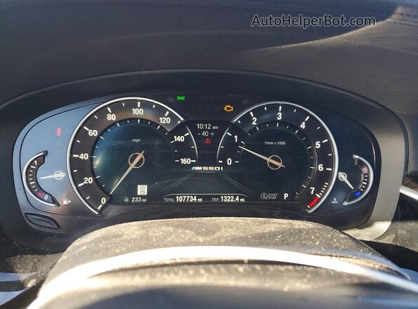 WBAJB9C55KB464948 2019 BMW M5 Black ხელსაწყოთა პანელის ხედი