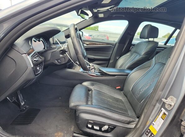 WBAJB9C56JB035431 2018 BMW M5 Gray Вид салону спереду