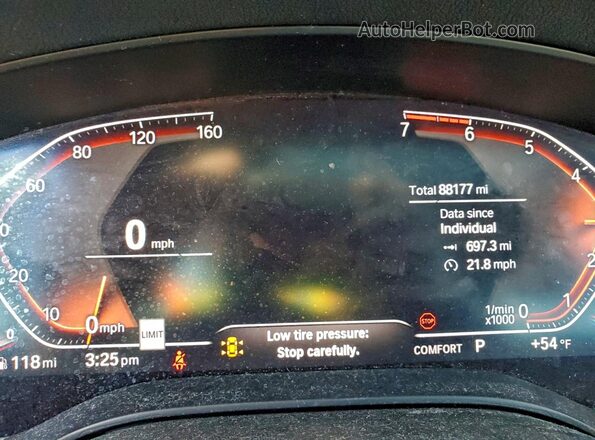 WBAJR3C07LWW63720 2020 BMW 5 SERIES Черный Вид щитка приборов
