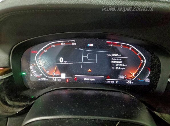 WBAJS3C03LCD79087 2020 BMW 5 SERIES Black Vista del cuadro de instrumentos