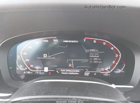 WBAJS7C01LBN96695 2020 BMW 5 SERIES White Вид задніх сидінь