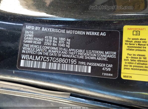 WBALM7C57G5B60195 2016 BMW Z4 Black Engine compartment view