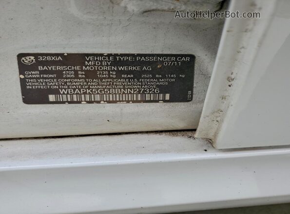 WBAPK5G58BNN27326 2022 BMW 3 SERIES White Engine compartment view