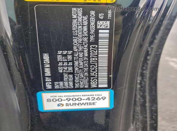 WBS1J5C52J7B70273 2018 BMW M2 Black 