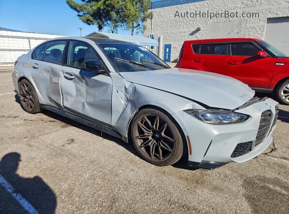 WBS33AY00MFL08733 2021 BMW M3 Gray წინა მარჯვენა