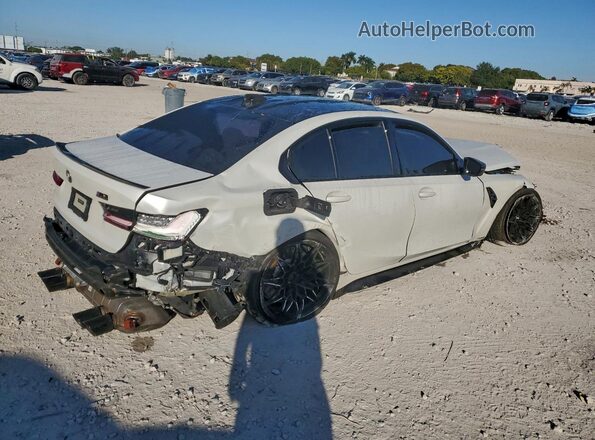 WBS33AY03MFL45078 2021 BMW M3 White Հետևի աջ
