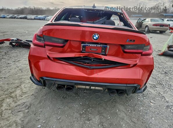 WBS33AY06MFK87791 2021 BMW M3 Red უკანა ხედი