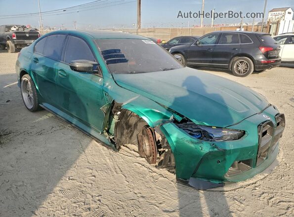 WBS33AY09PFN27369 2023 BMW M3 Green Передня права чверть