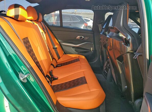 WBS33AY09PFN27369 2023 BMW M3 Green Вид задніх сидінь