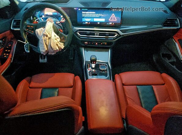 WBS43AY01PFR41203 2023 BMW M3 White Dashboard view