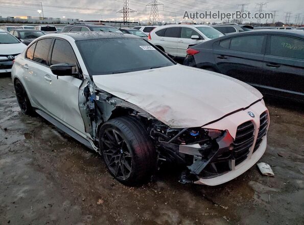 WBS43AY01PFR41203 2023 BMW M3 White Front right