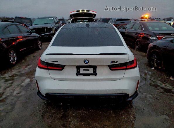 WBS43AY01PFR41203 2023 BMW M3 White Rear view