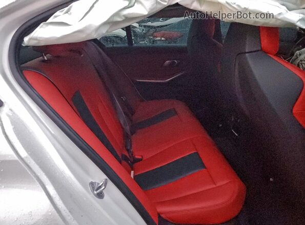 WBS43AY01PFR41203 2023 BMW M3 White Rear seats view