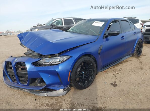 WBS43AY01RFT55538 2024 BMW M3 Blue Передня ліва чверть