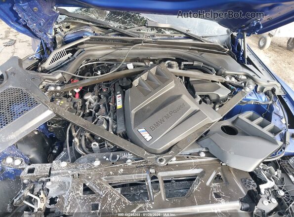 WBS43AY01RFT55538 2024 BMW M3 Blue Вид ззаду