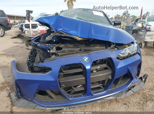 WBS43AY01RFT55538 2024 BMW M3 Blue Вид задньої частини салону