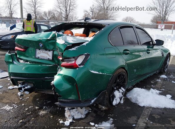 WBS43AY07NFL83340 2022 BMW M3 Green Հետևի աջ