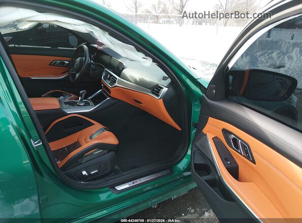 WBS43AY07NFL83340 2022 BMW M3 Green Սալոնի դիմացի տեսք