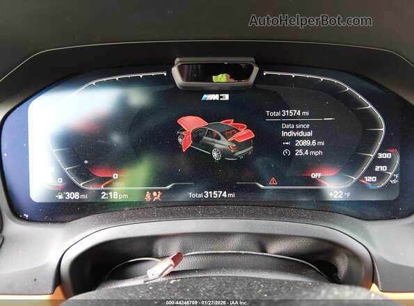 WBS43AY07NFL83340 2022 BMW M3 Green Հետևի նստատեղերի տեսք