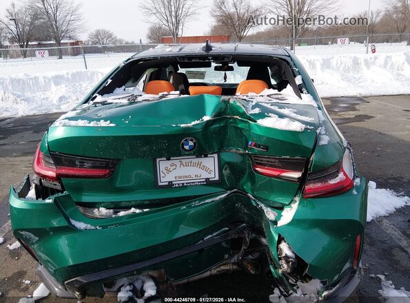 WBS43AY07NFL83340 2022 BMW M3 Green 